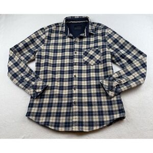 Nomad Plaid Flannel Men's Size Small Sierra Lined Tan Navy Blue